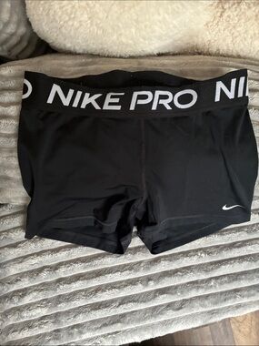 Nike Black Pro Compression Bike Shorts with Logo Waistband